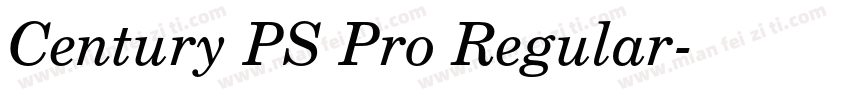 Century PS Pro Regular字体转换